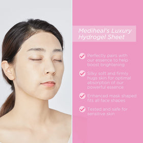 MEDIHEAL mask in use on face demonstrating fit and hydration