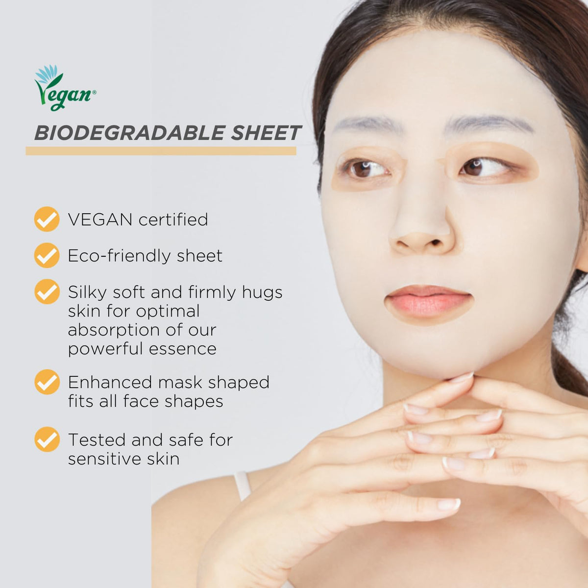 MEDIHEAL mask in use on woman demonstrating a comfortable fit and relaxation
