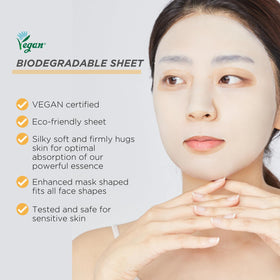 MEDIHEAL mask in use on woman demonstrating a comfortable fit and relaxation