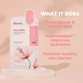 MEDIHEAL close-up of biodegradable sheet texture demonstrating soft adherence benefit