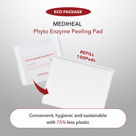 MEDIHEAL pad saturated with formula demonstrating hydration benefit