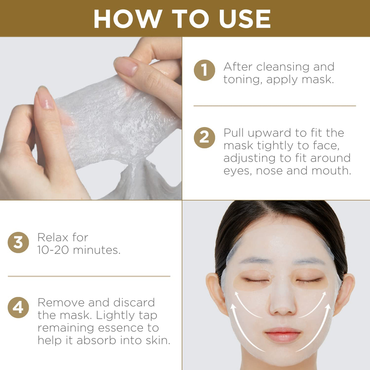 MEDIHEAL sheet held in hand showing size and coverage for full-face treatment benefit
