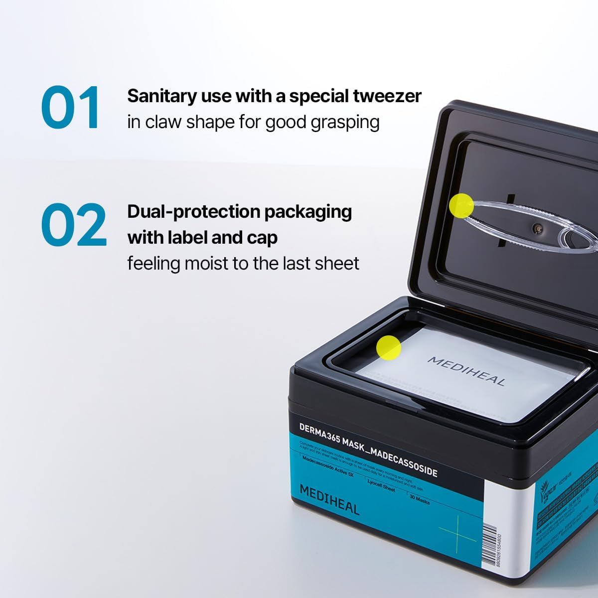 MEDIHEAL serum poured to show lightweight texture and fast skin absorption benefit