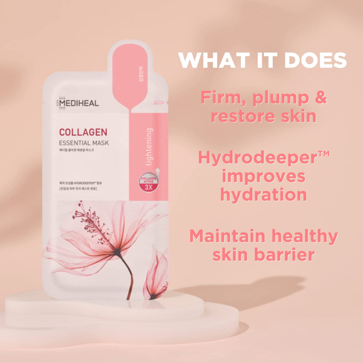 MEDIHEAL close-up of biodegradable sheet texture for better absorption