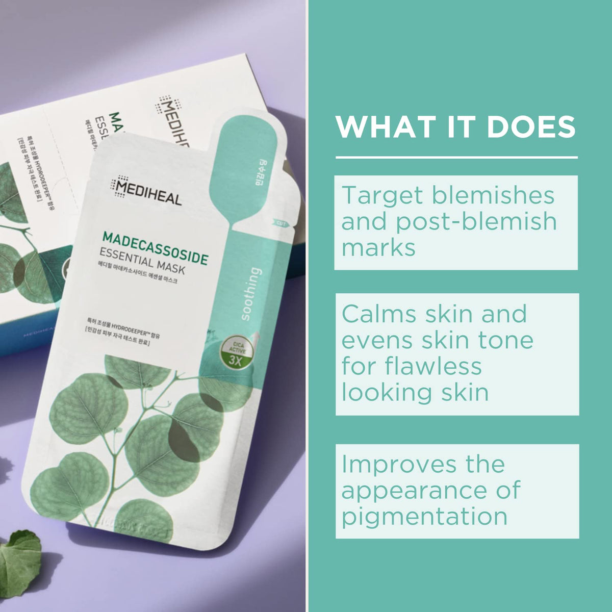 MEDIHEAL close-up of sheet mask texture highlighting gentle fibers