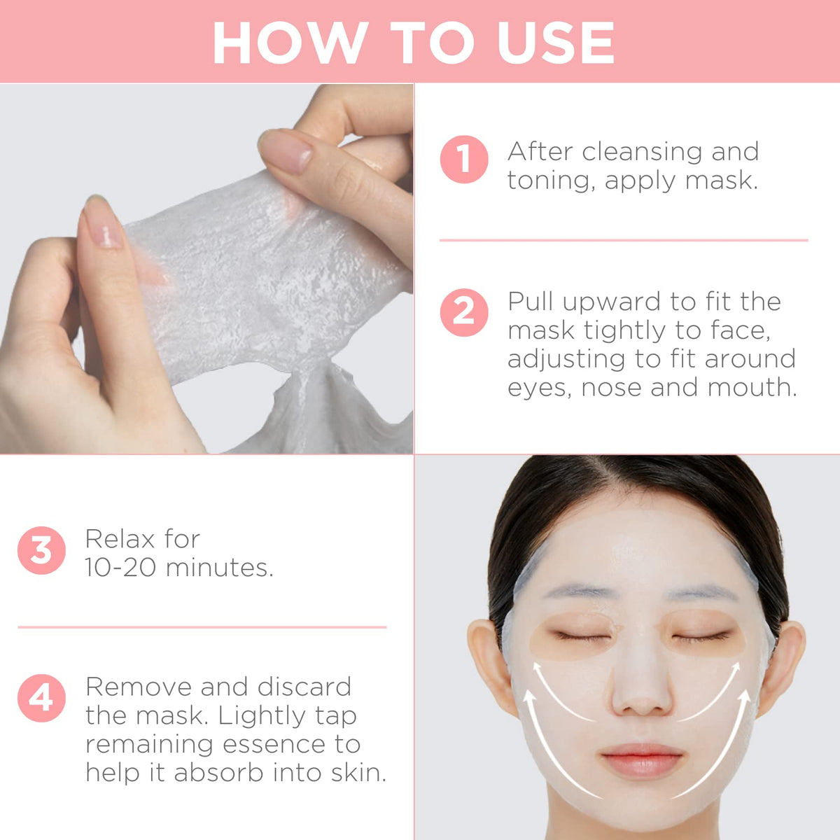MEDIHEAL mask next to hand for scale showing single-sheet size convenience