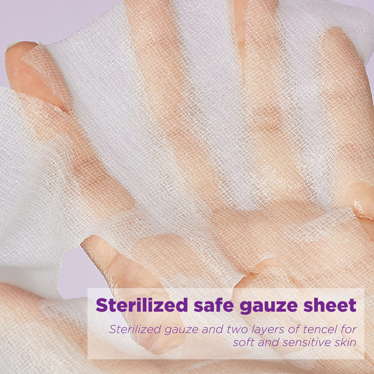 MEDIHEAL mask held in hand for scale showing single-sheet size and travel-friendly convenience benefit