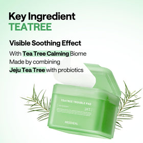 MEDIHEAL tea tree extract dropper highlighting soothing ingredient