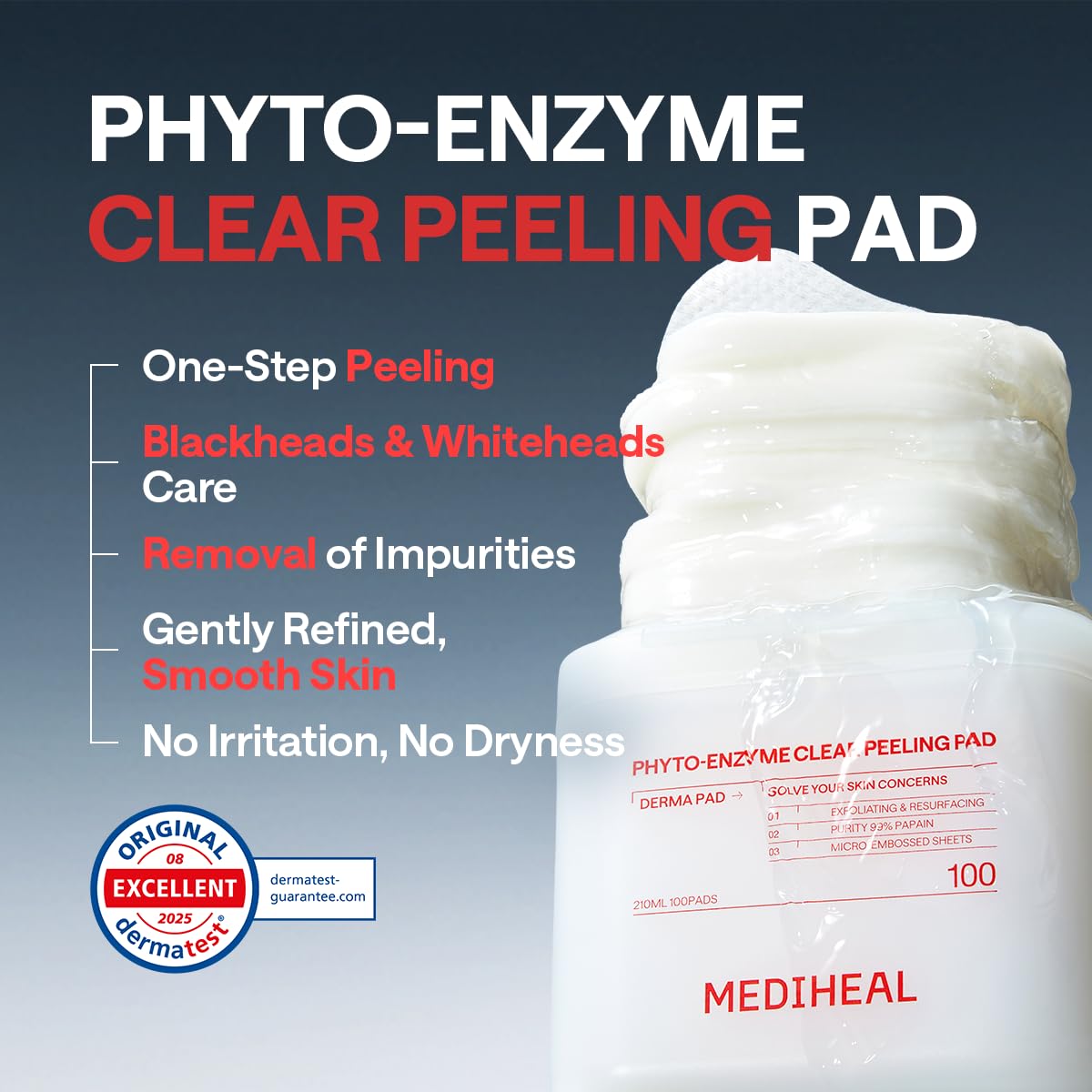 MEDIHEAL soft pad side close-up smoothing skin surface