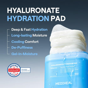 MEDIHEAL open jar with pads spread showing individual pre-soaked pads