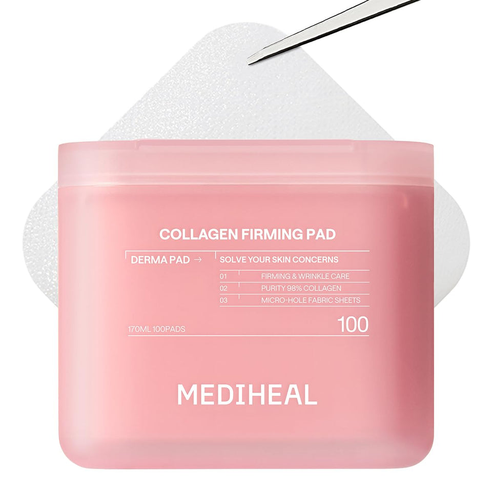 MEDIHEAL front packaging showing 100-count pads and clear benefit