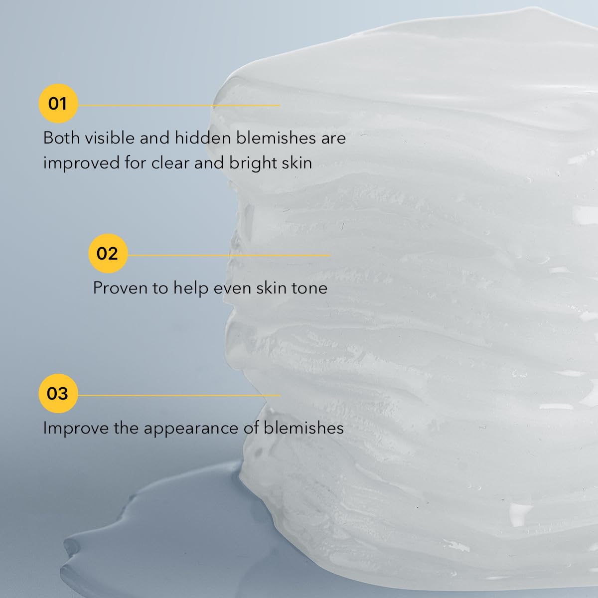 MEDIHEAL pad placed under eye demonstrating targeted brightening benefit