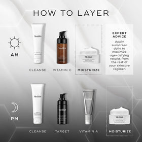 Medik8 jar and box styled shot emphasizing premium skincare ritual