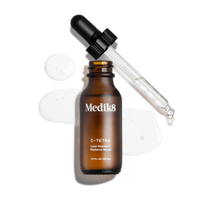 Medik8 label ingredient list close-up, highlights science-led formulation benefit