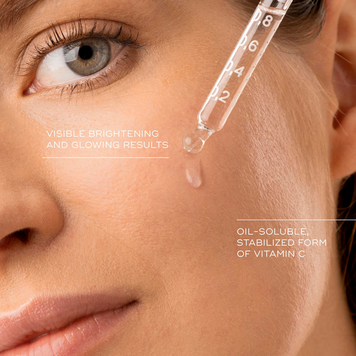 Medik8 serum texture close-up on palm, lightweight fast-absorbing hydration benefit