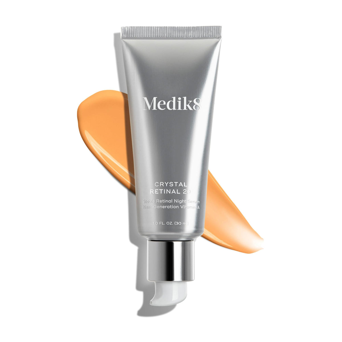 Medik8 Crystal Retinal 20 held in hand to show 1 oz scale and travel convenience