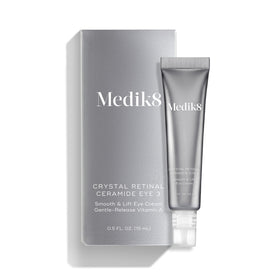Medik8 eye cream on bathroom counter in a morning routine setting for nourished skin