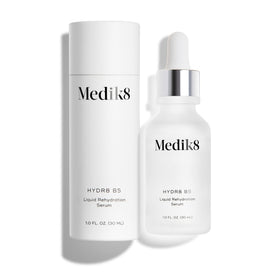 Medik8 Hydr8 B5 on bathroom shelf in routine setting showing daily use benefit
