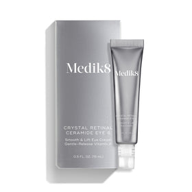 Medik8 eye cream staged in bathroom routine indicating daily use
