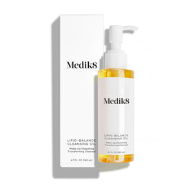 Medik8 bottle on bathroom counter in routine setting conveying daily use benefit