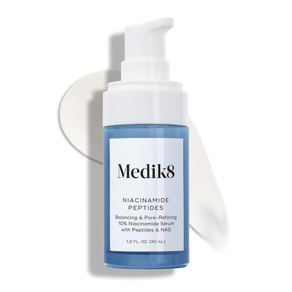 Medik8 front packaging showing bottle and brand benefits
