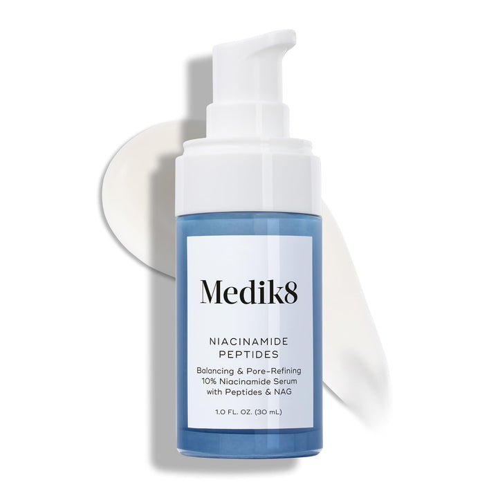 Medik8 front packaging showing bottle and brand benefits