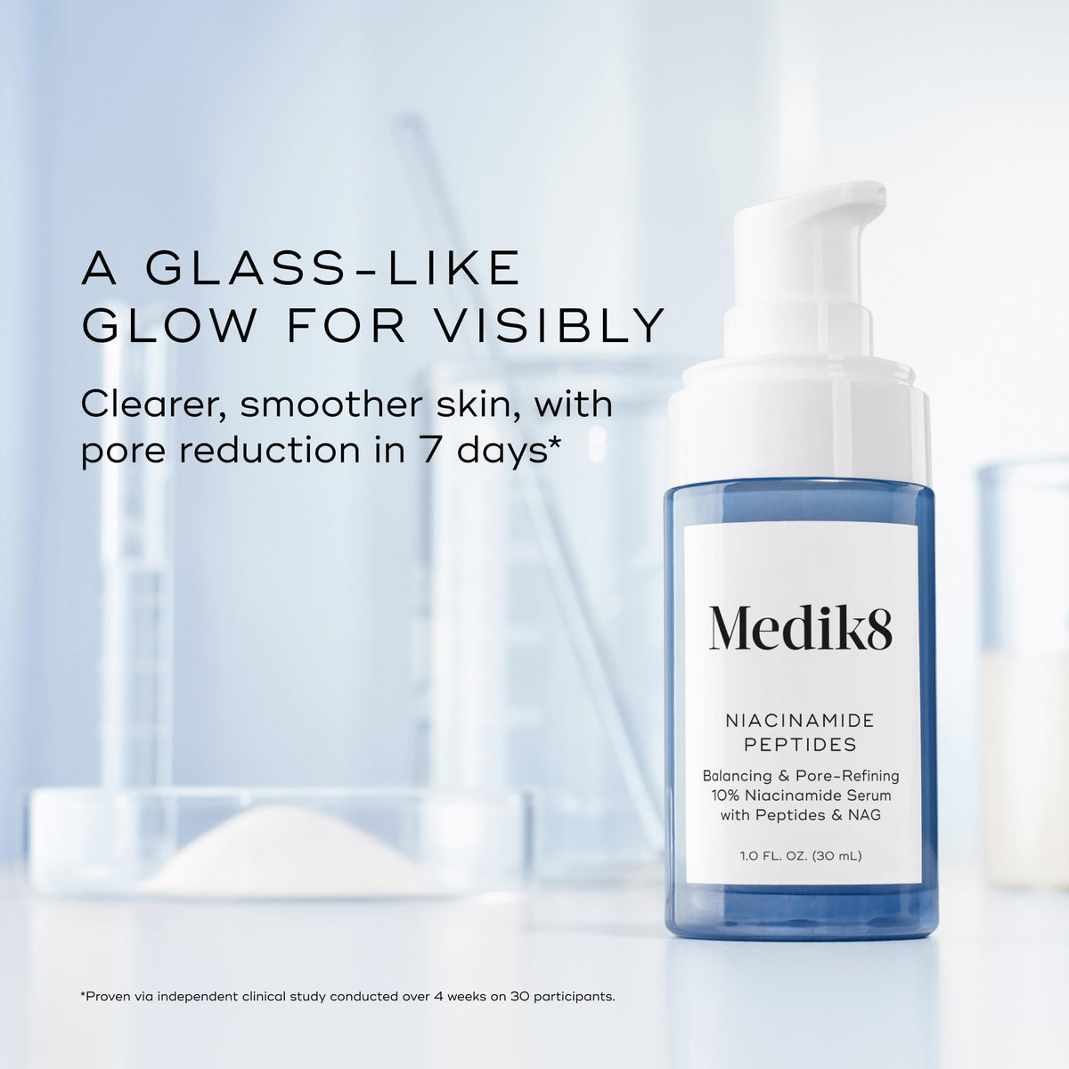 Medik8 ingredients flatlay illustrating formula transparency