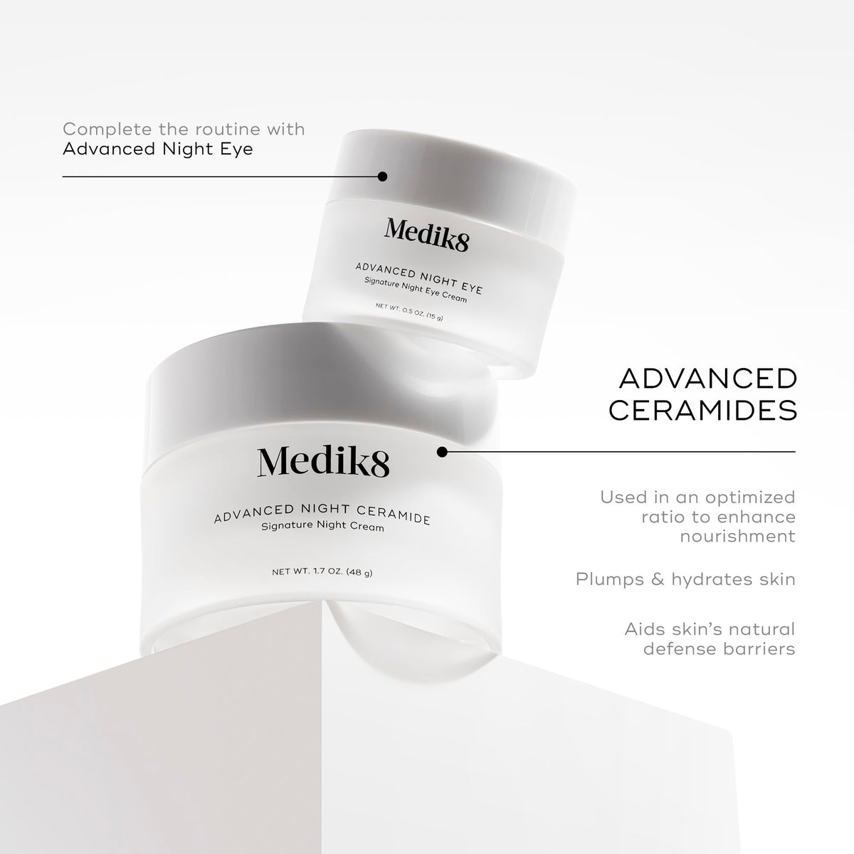 Medik8 jar with box showing full packaging and professional clinical presentation