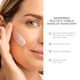 Medik8 open jar top-down showing smooth cream and easy scoop access benefit