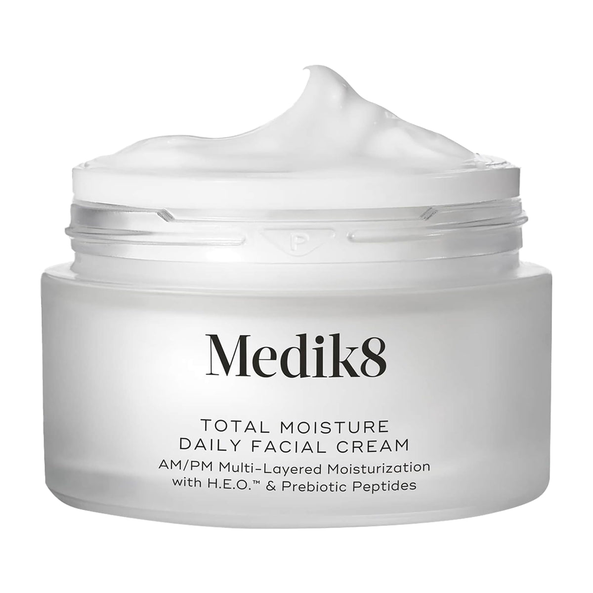 Medik8 front jar showing clean packaging and daily moisturizer benefit