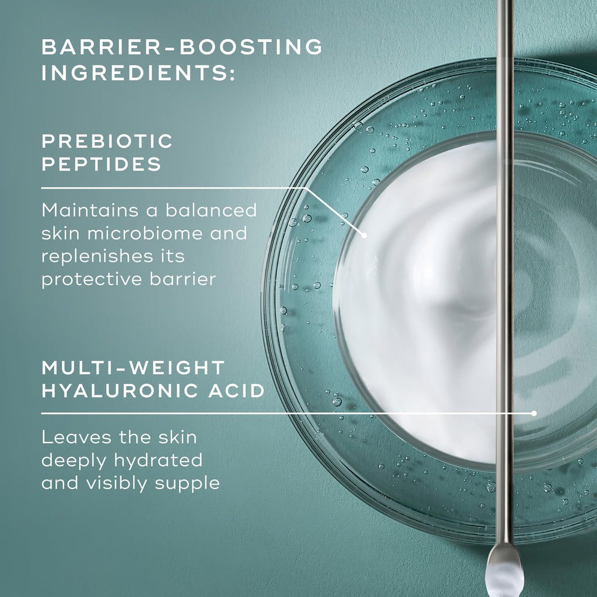 Medik8 ingredient label close-up showing peptides and hyaluronic acid benefits