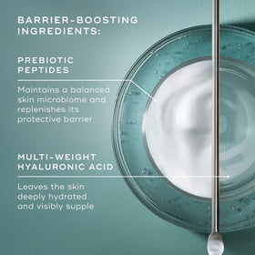 Medik8 ingredient label close-up showing peptides and hyaluronic acid benefits