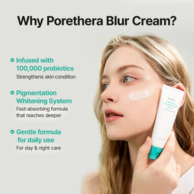 MEDITHERAPY applying cream to cheek illustrating fast absorption and matte finish