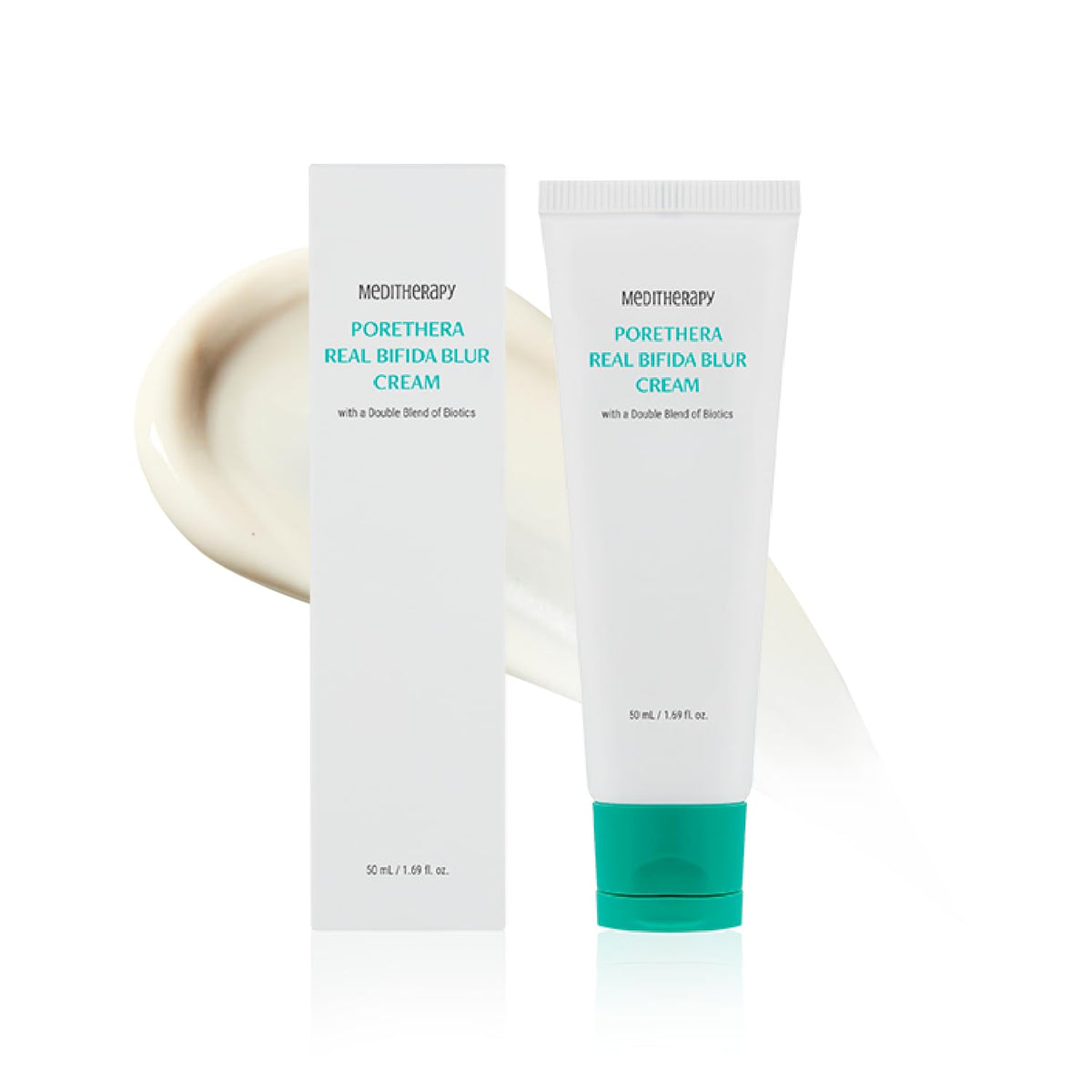 MEDITHERAPY front packaging showing 50ml tube and green design, clear product identity and benefit