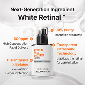 MEDITHERAPY cream texture close-up showing smooth, lightweight spreadability benefit