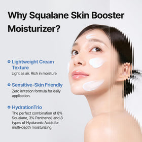 MEDITHERAPY cream applied to cheek demonstrating easy spreadability and balanced hydration
