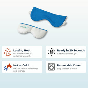MEDIVIZ eye mask on user demonstrating relaxed fit and soothing comfort