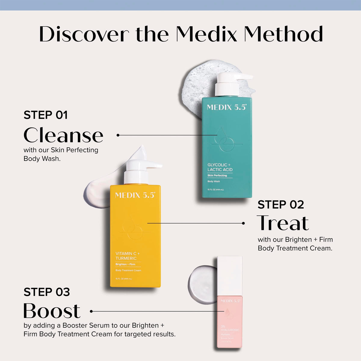 Medix 5.5 set styled on bathroom shelf suggesting daily routine use