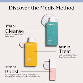 Medix 5.5 set styled on bathroom shelf suggesting daily routine use
