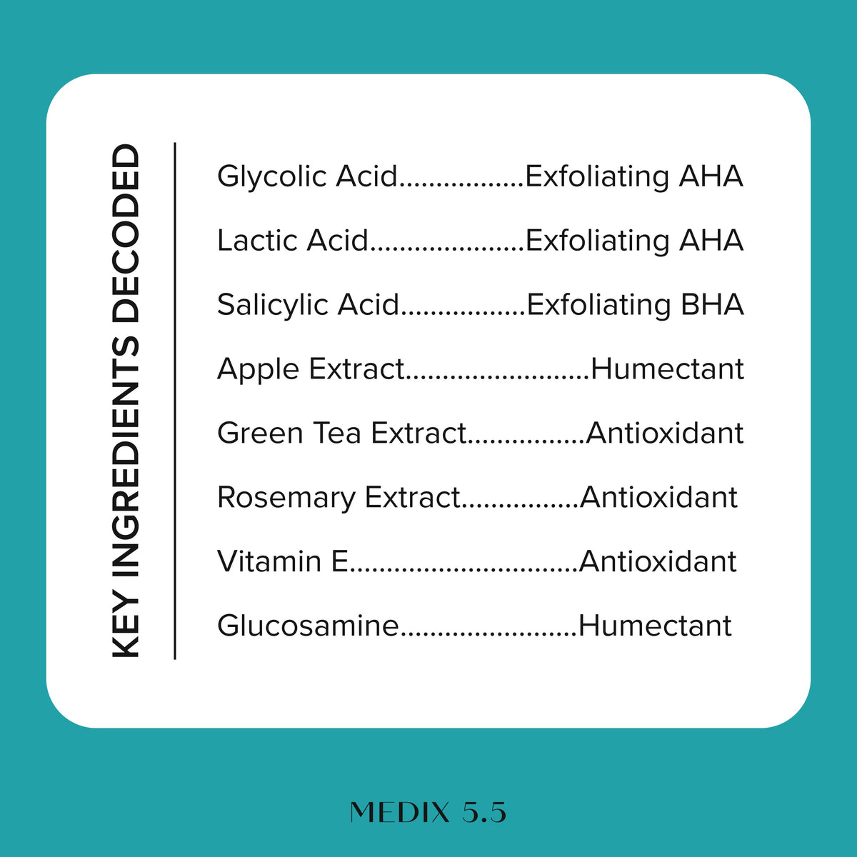 Medix 5.5 displayed in a bathroom lifestyle setting to show everyday exfoliation routine