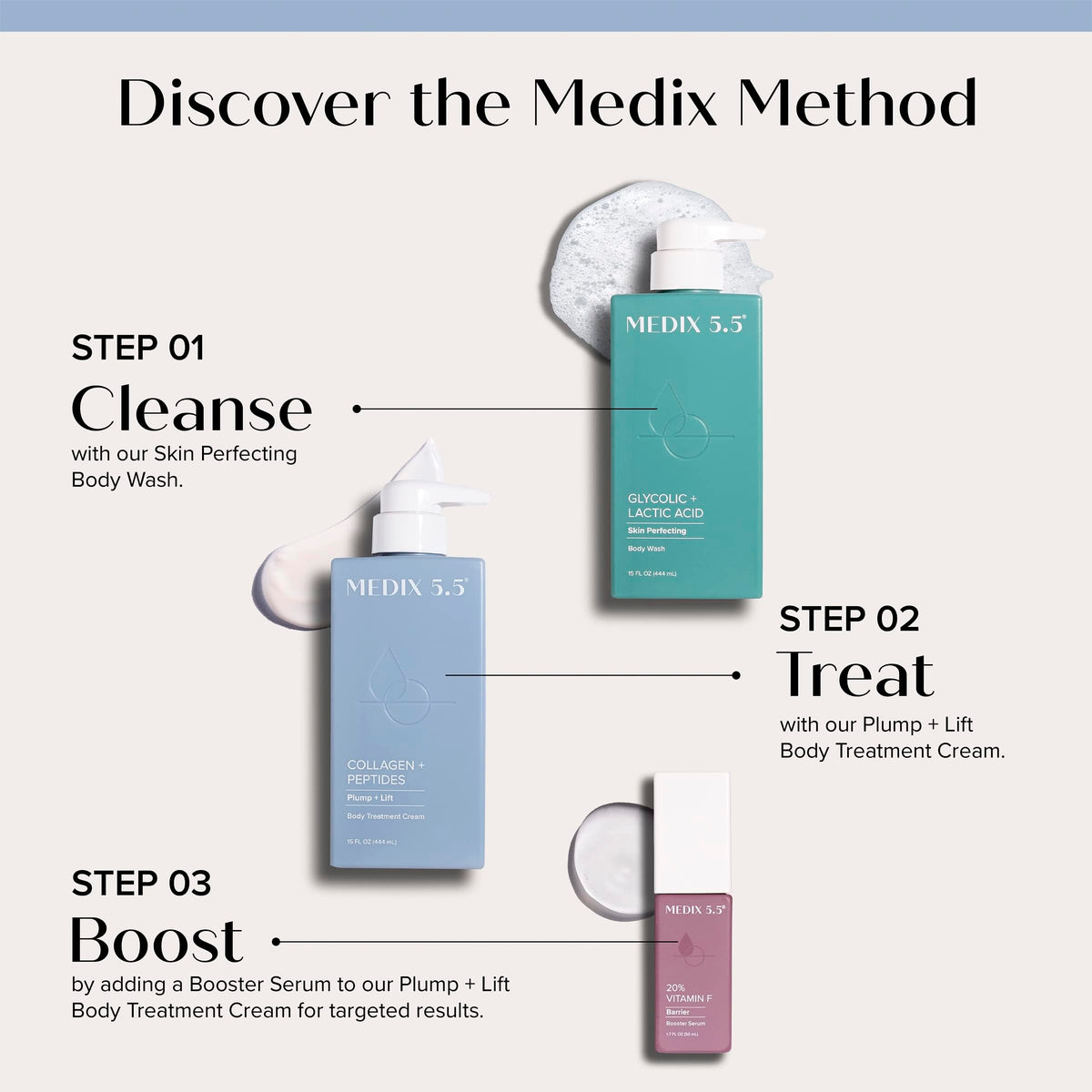 Medix 5.5 cleanser foam texture demonstrating gentle exfoliation and refreshing lather