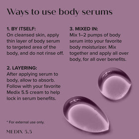 medix 5.5 applying serum to face focusing on targeted hydration and softened texture