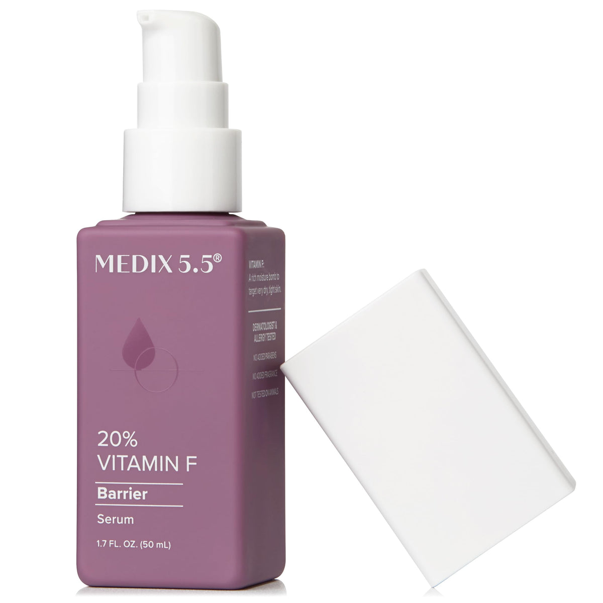 medix 5.5 front bottle shot showing serum packaging and clear branding benefits hydration