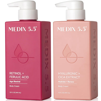 Medix 5.5 front packaging of 2pc set showing products and benefits