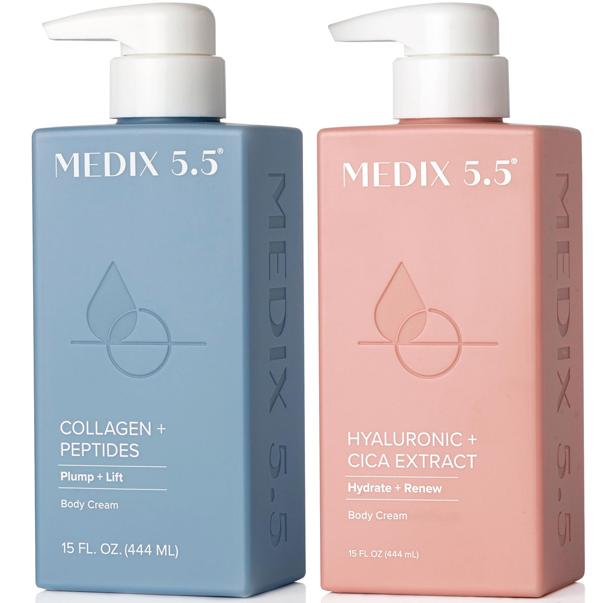 Medix 5.5 front packaging bundle showing both lotion tubes and branding benefits
