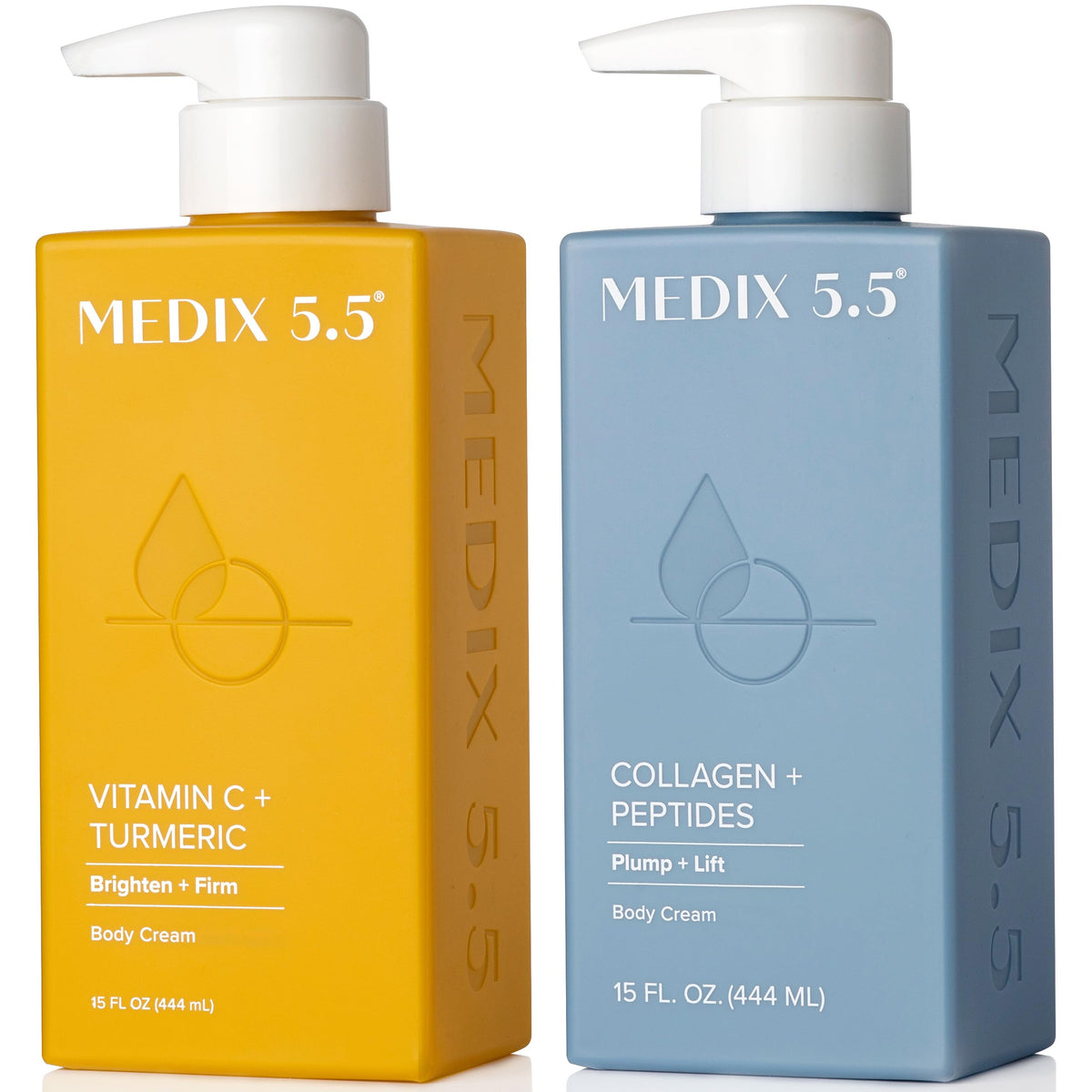 Medix 5.5 front packaging showing lotion and cream, communicates complete care
