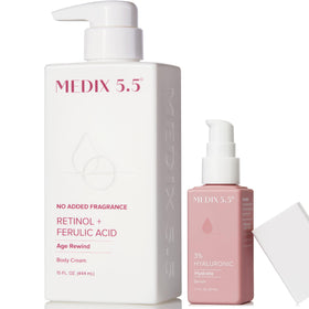 Medix 5.5 front packaging showing both fragrance-free products and benefits