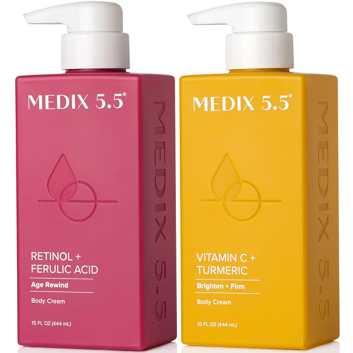 Medix 5.5 front packaging showing the retinol and vitamin C set benefits