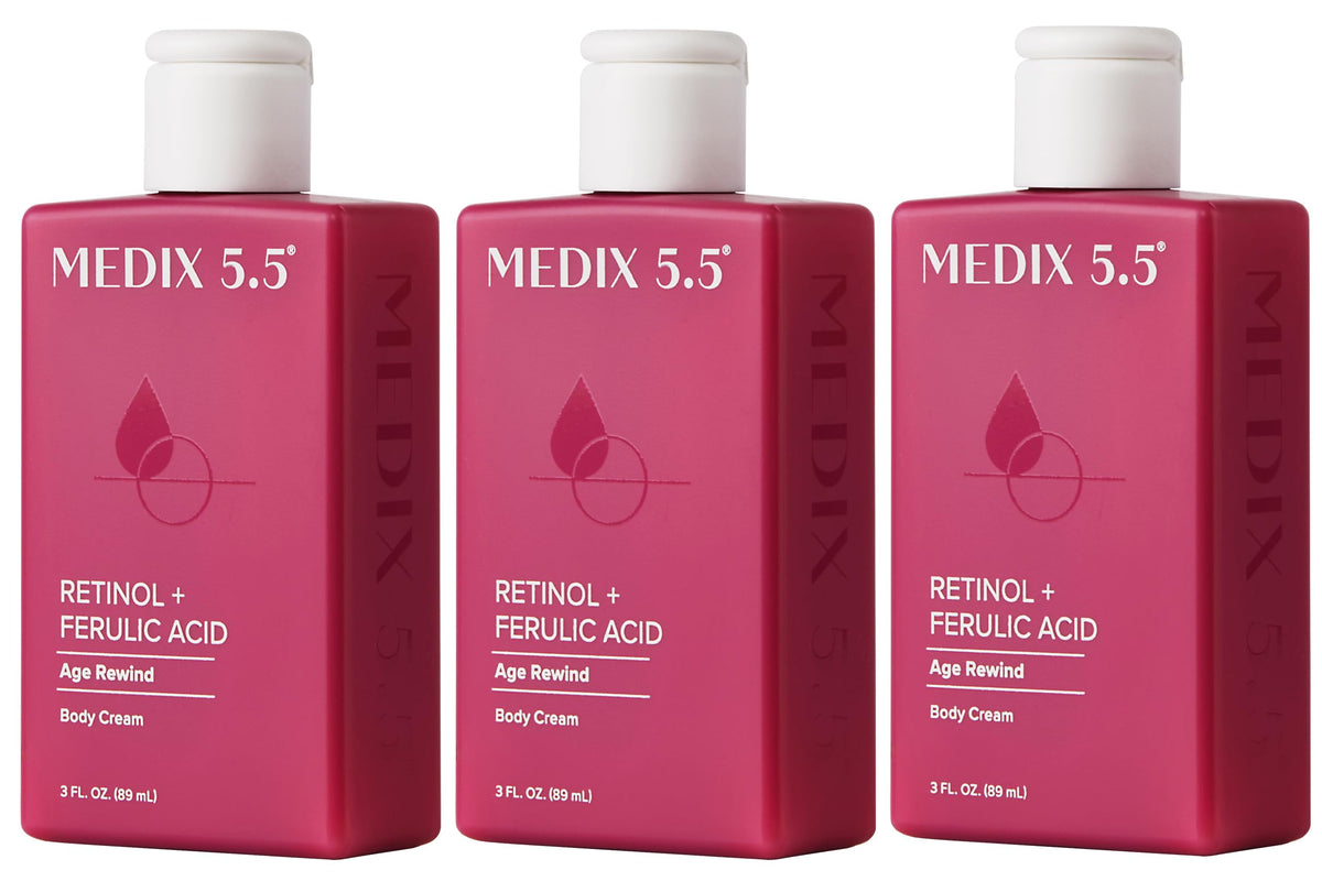 Medix 5.5 front packaging showing travel-size lotion for firming benefits