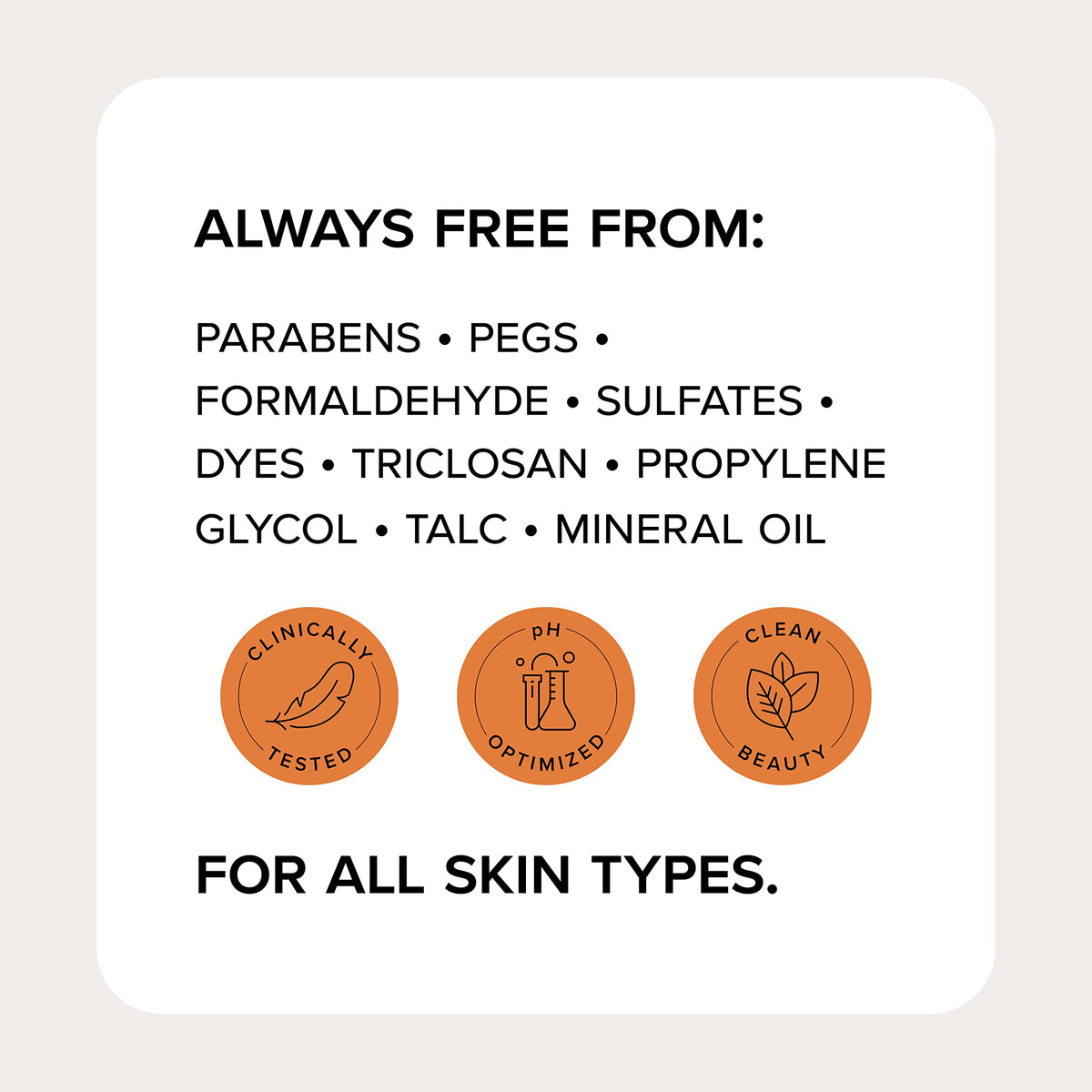 Medix 5.5 ingredients label close-up emphasizing clean, paraben-free formula
